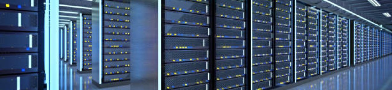 View of a Server room data center – 3d rendering View of a Server room data center - 3d rendering